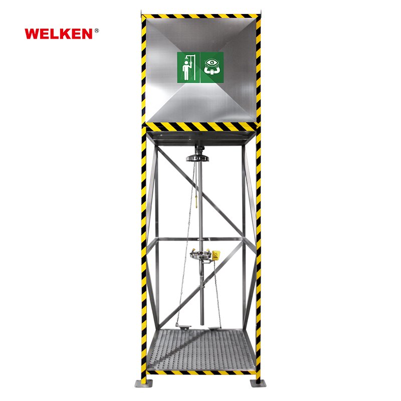 EYEWASH SHOWER CABIN Eyewash Booth 304 316 Stainless Steel Decontamination Shower Eye Shower With Customization