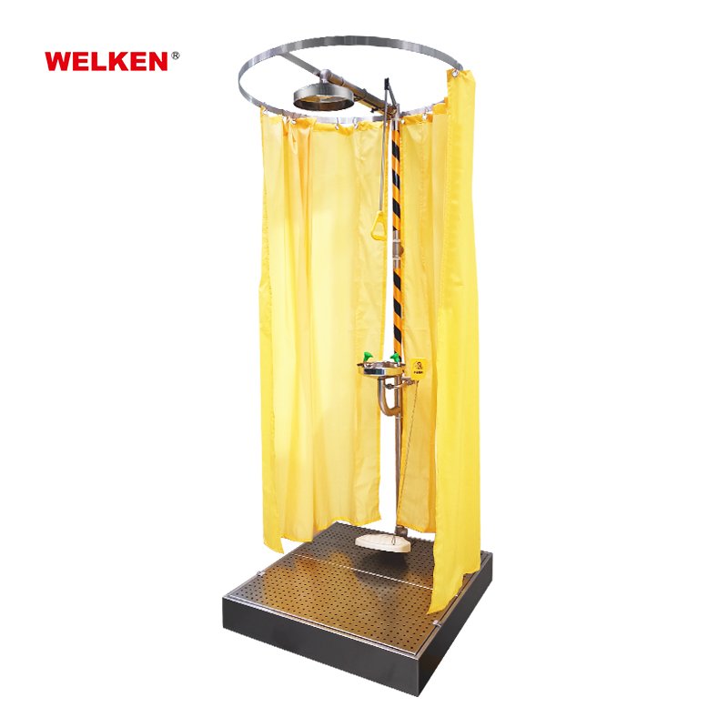 EYEWASH SHOWER CABIN Eyewash Booth 304 316 Stainless Steel Decontamination Shower Eye Shower With Customization