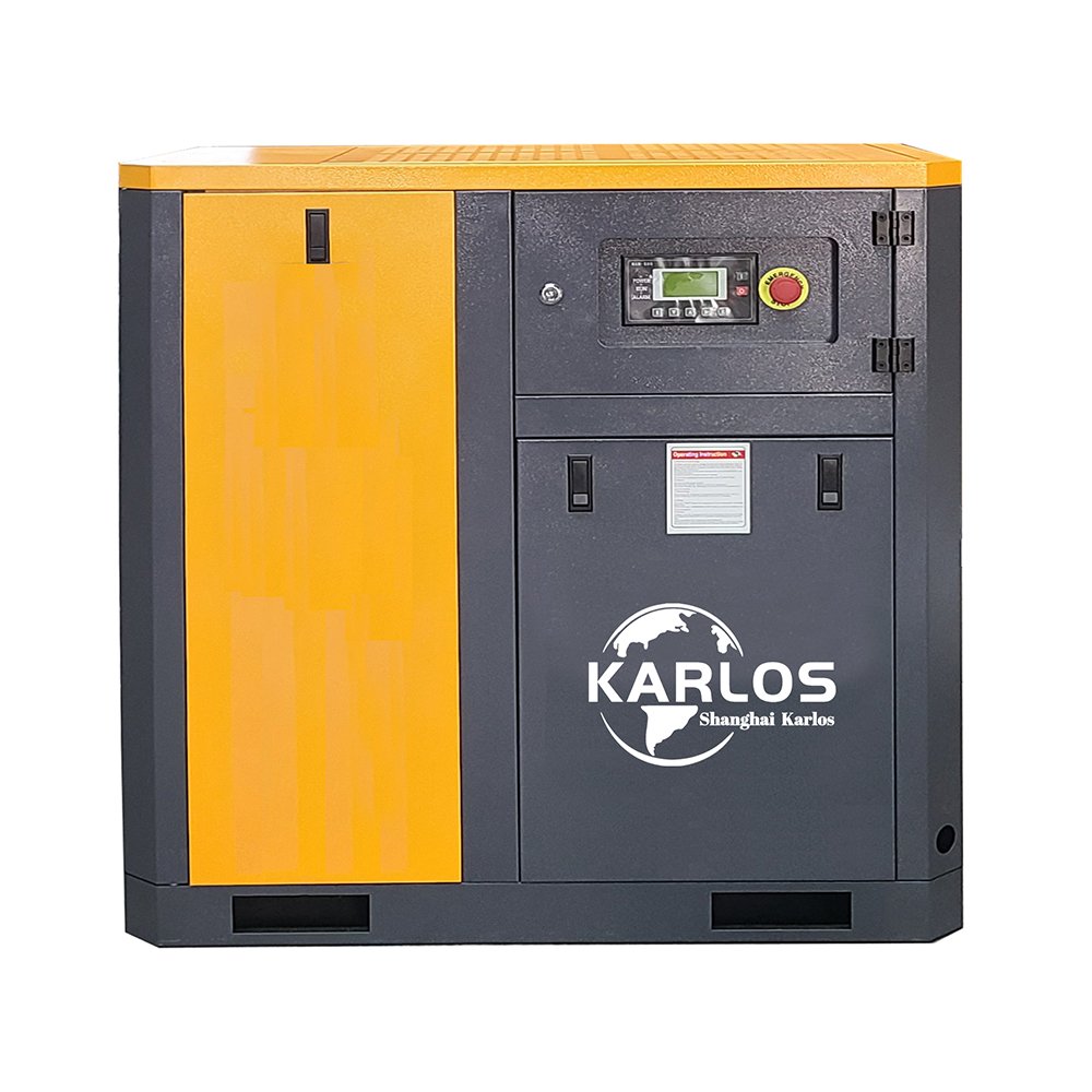 Karlos Top Performance Screw Air Compressor with CE Widely Used Air Compressor Clean Compressed Air General Industry Stationary