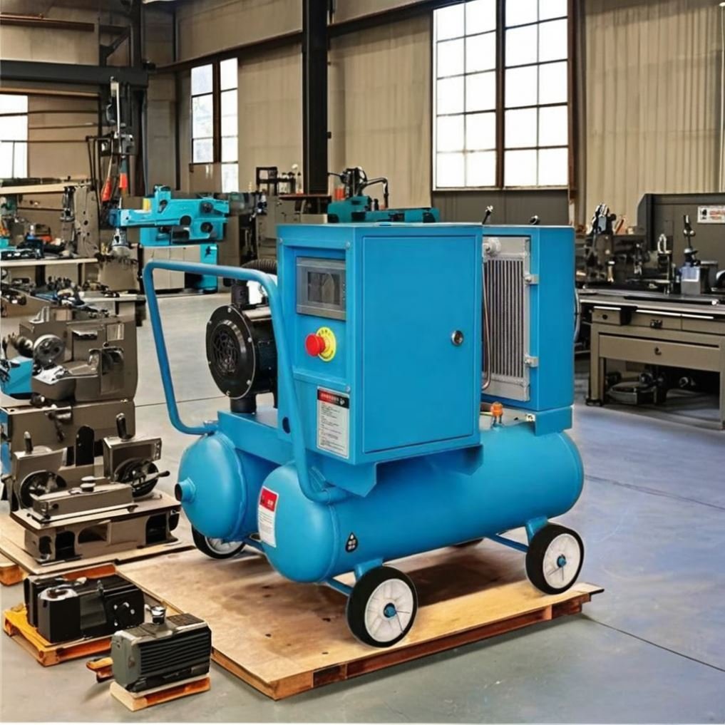 40CFM 145psi 10bar 10HP Dry Air Screw Compressor 7.5KW with Tank & Filter New Condition Custom Size Color