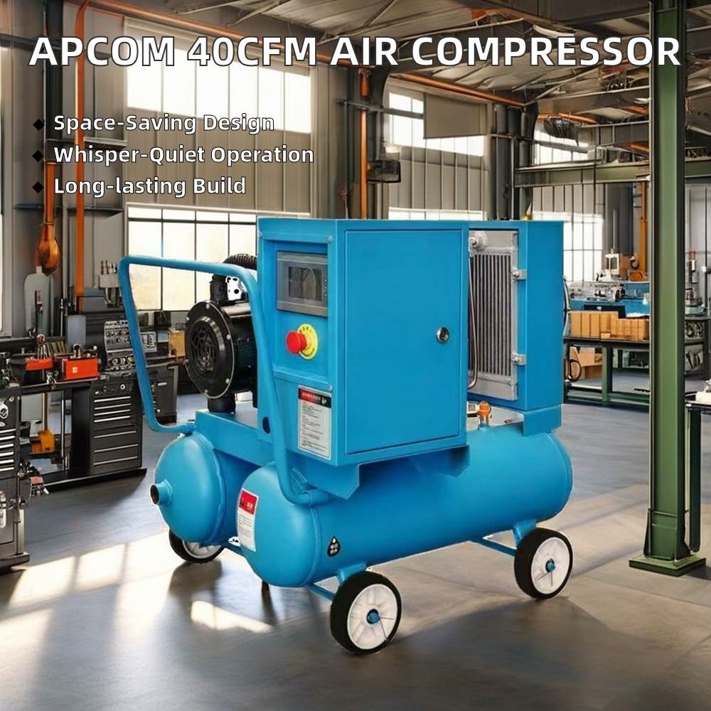 40CFM 145psi 10bar 10HP Dry Air Screw Compressor 7.5KW with Tank & Filter New Condition Custom Size Color