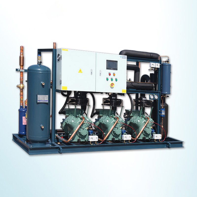 Semi-Hermetic Condensing Units Air-Cooled Freezer Compressor Low Temperature Refrigeration Condensing Unit for Cold Storage