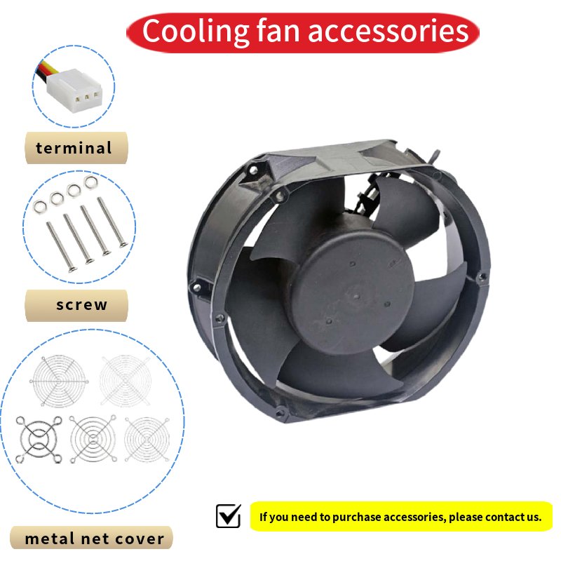 17251mm Industrial Water Dc Fan 172x150x50mm DC24V DC48V OEM ODM Aluminum Frame PWM FG RD signal Stage Light Cooling Fan