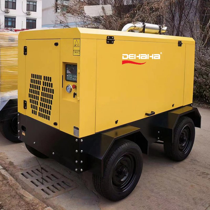 DEHAHA 194kw 8bar Diesel Screw Air Compressor for Mining