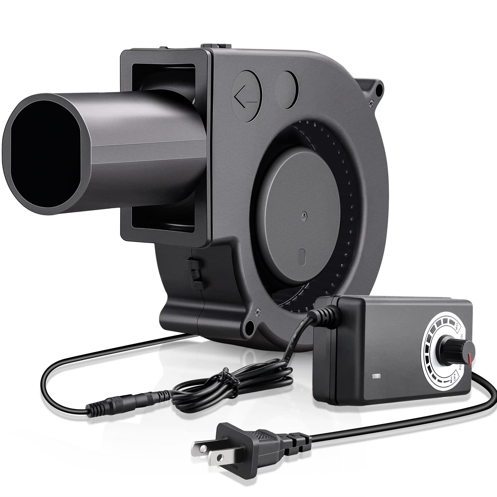 97 X 33 mm 12V 1.52A 18.24W 4800RPM 37.2CFM Oil-bearing DC Blower with Variable Speed Controller, Turbo Centrifugal Blower Fan