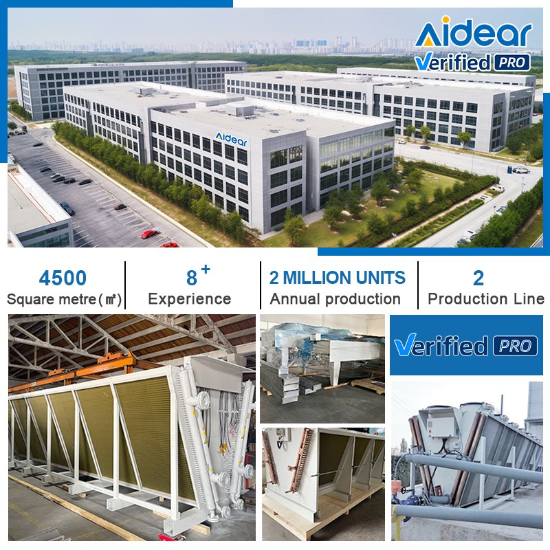 Aidear V-Shaped Heat Exchange Equipment Air-Cooled Condenser in a V-Shape for Organic Rankine Cycle (Orc) System