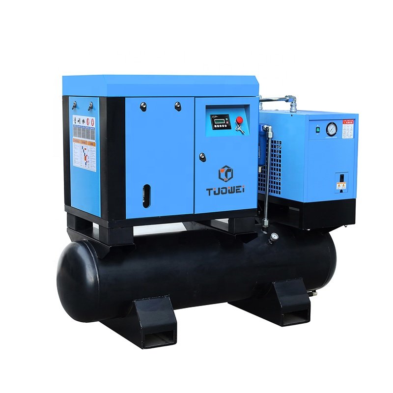 7.5kw 11kw 15kw 22kw 8bar All in One Fixed Speed Rotary Industrial Screw Air Compressor