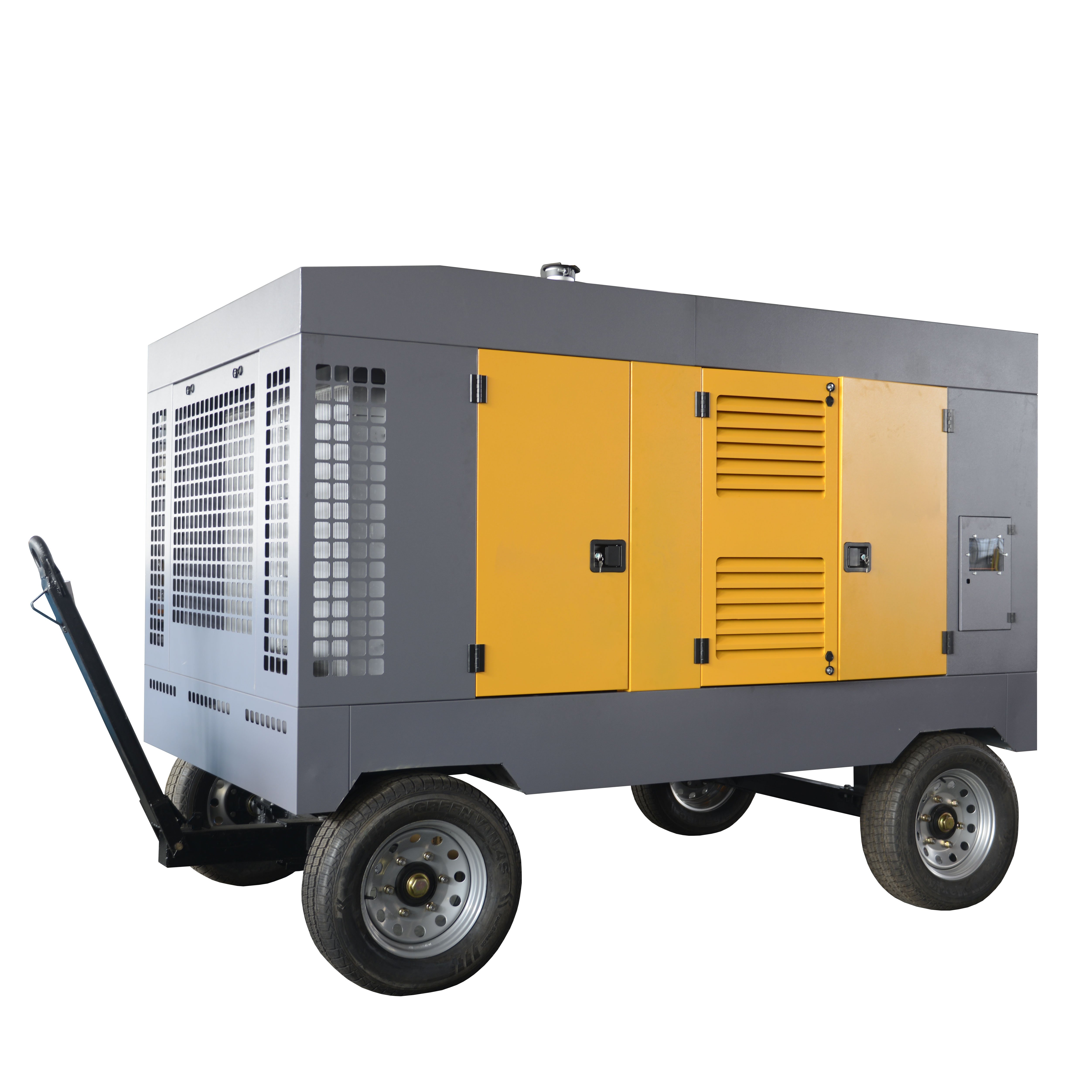 High Pressure Portable Mining Diesel Mobile Rotary Screw Air Compressor for Drilling Rig