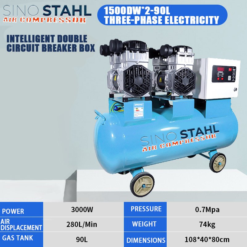 SINO STAHL Pure Copper Oil-free Silent air Pump Carpentry Paint Auto Repair air Compressor