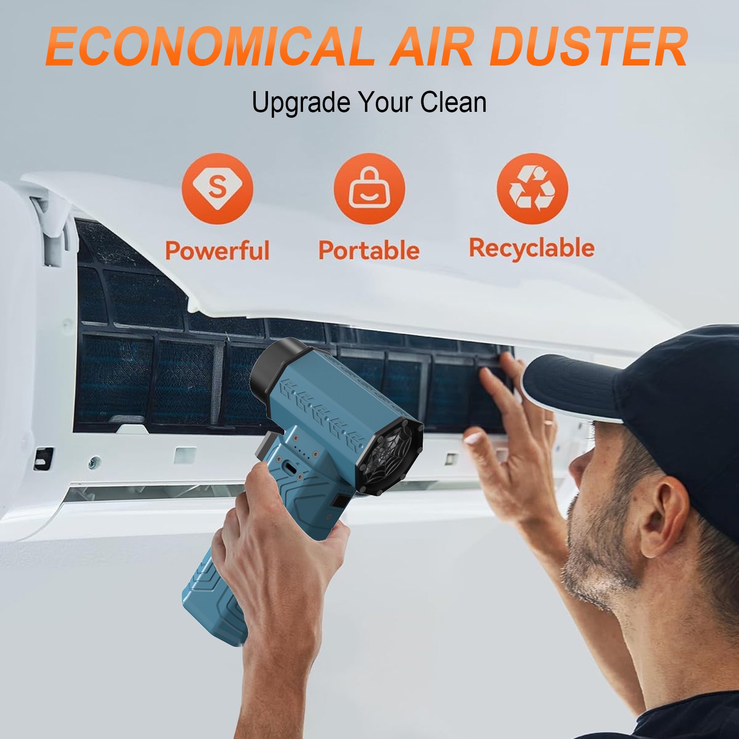 Rechargeable Mini Jet Turbo Fan air duster Powerful High-Speed Duct Fan Blower Electric Portable Turbo Jet Fan for Car Drying