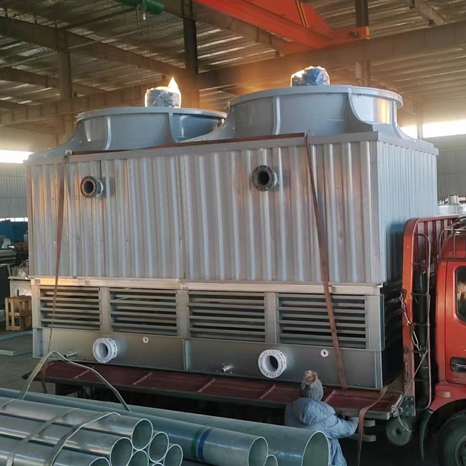 150T FRP Big Counter Flow Square Type Open Loop Type FRP Water Cooling Tower