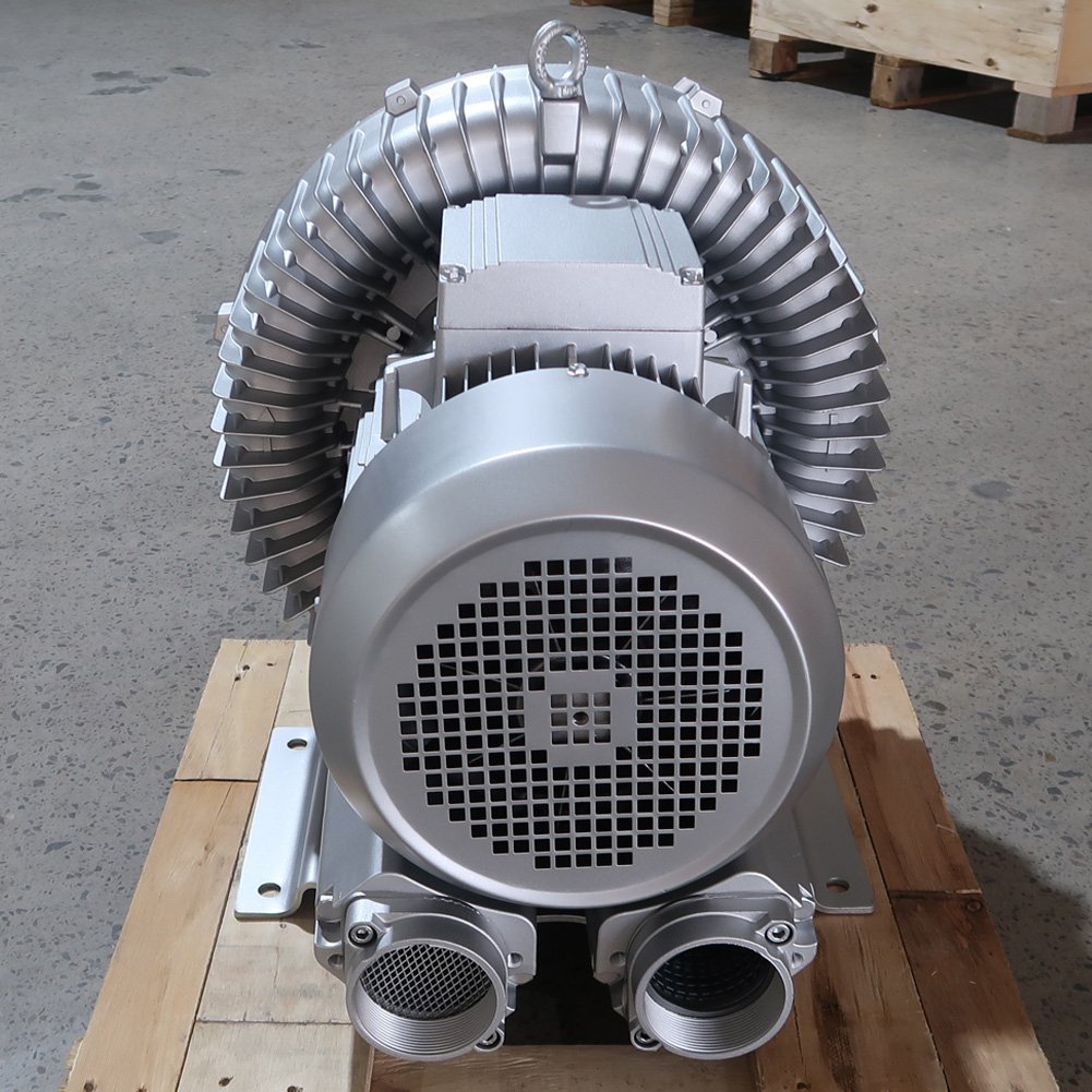 Single Stage Air Ring Blower 12hp 9kw Three Phase High Pressure Side Channel Blower for Vacuum Application