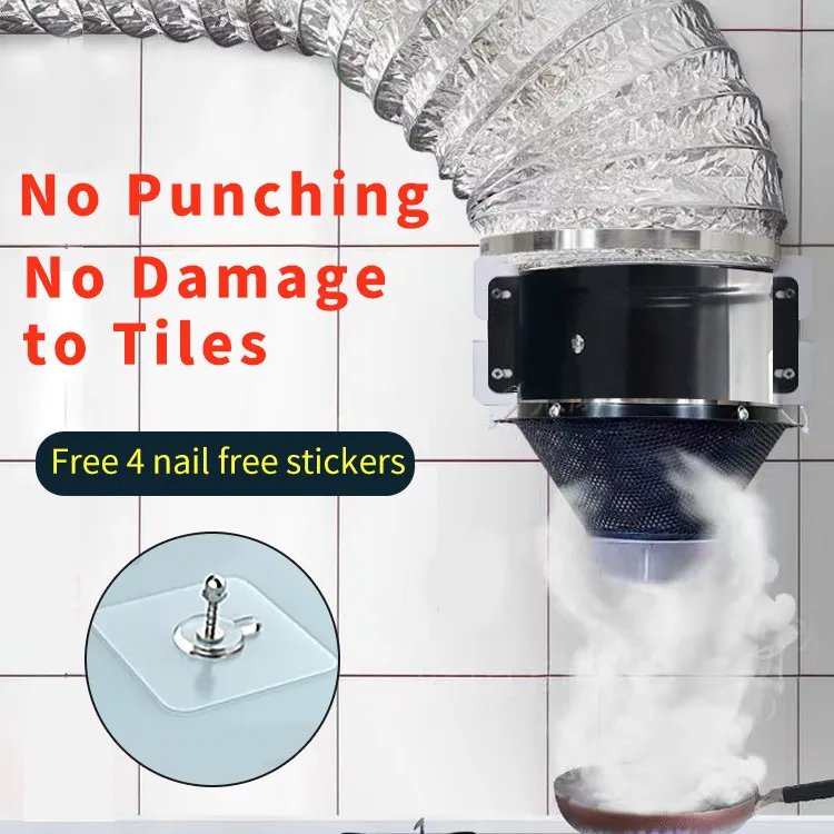 Non-Perforated Wall Mounted Exhaust Fan for Kitchen High Speed Air Booster Fan