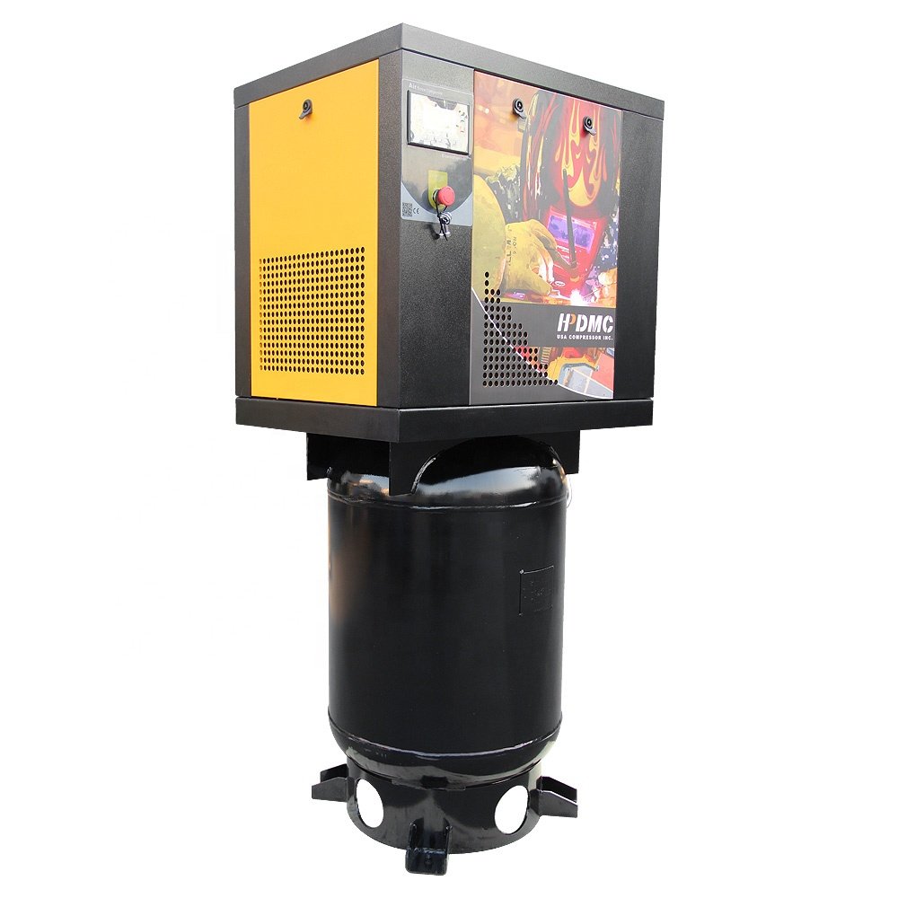 PACK4-TU 4kw 5.5hp 7/8/10/13 Bar Mini Rotary Screw Air Compressor With Air Tank 60 Gal ASME