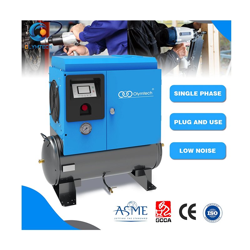 Portable Industrial Air Compressor 100L Tank 3.7kw 4.5kw 5.5kw 7.5kw Engines Screw Type Oxygen 7.5kw Motor Industrial Compressor