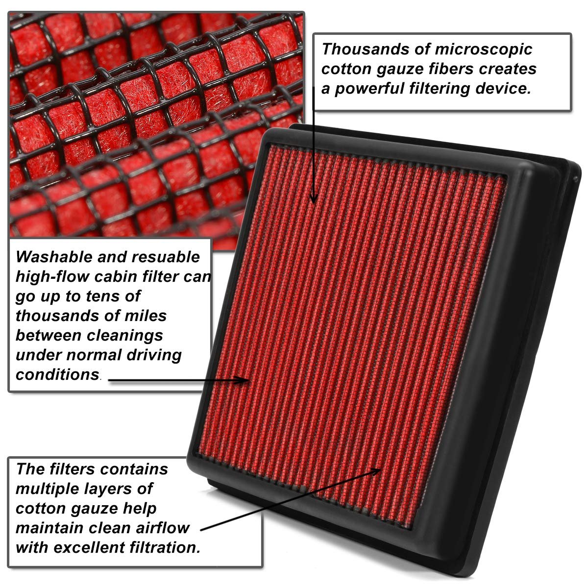 AG Filter Factory OEM/ODM Custom Washable Replacement Auto Air Filter Car Ac Filter