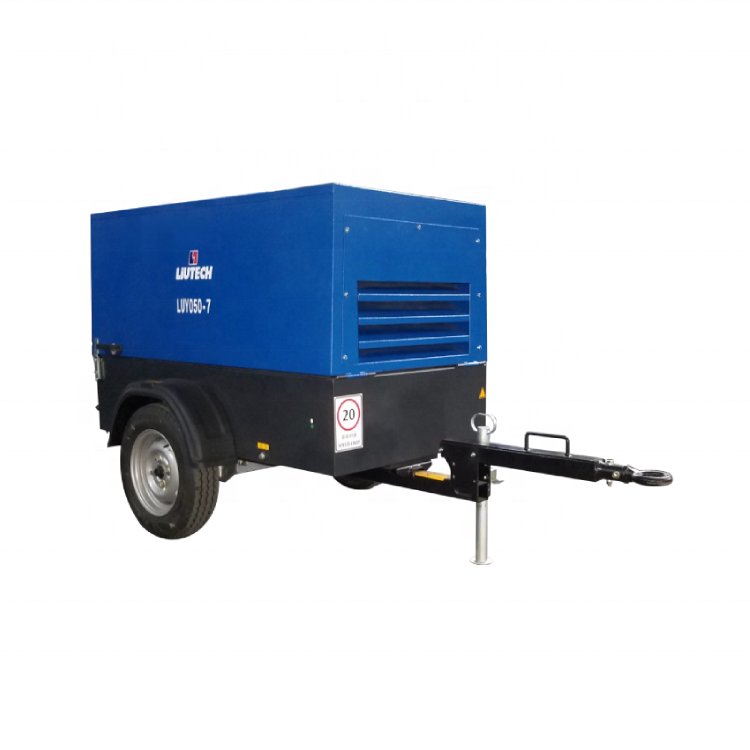 Air Compressor Manufacturer Liutech Luy050-7 7bar 185 Cfm Air Compressor V1505t Diesel Engine Pneumatic Air Compressor Mobile