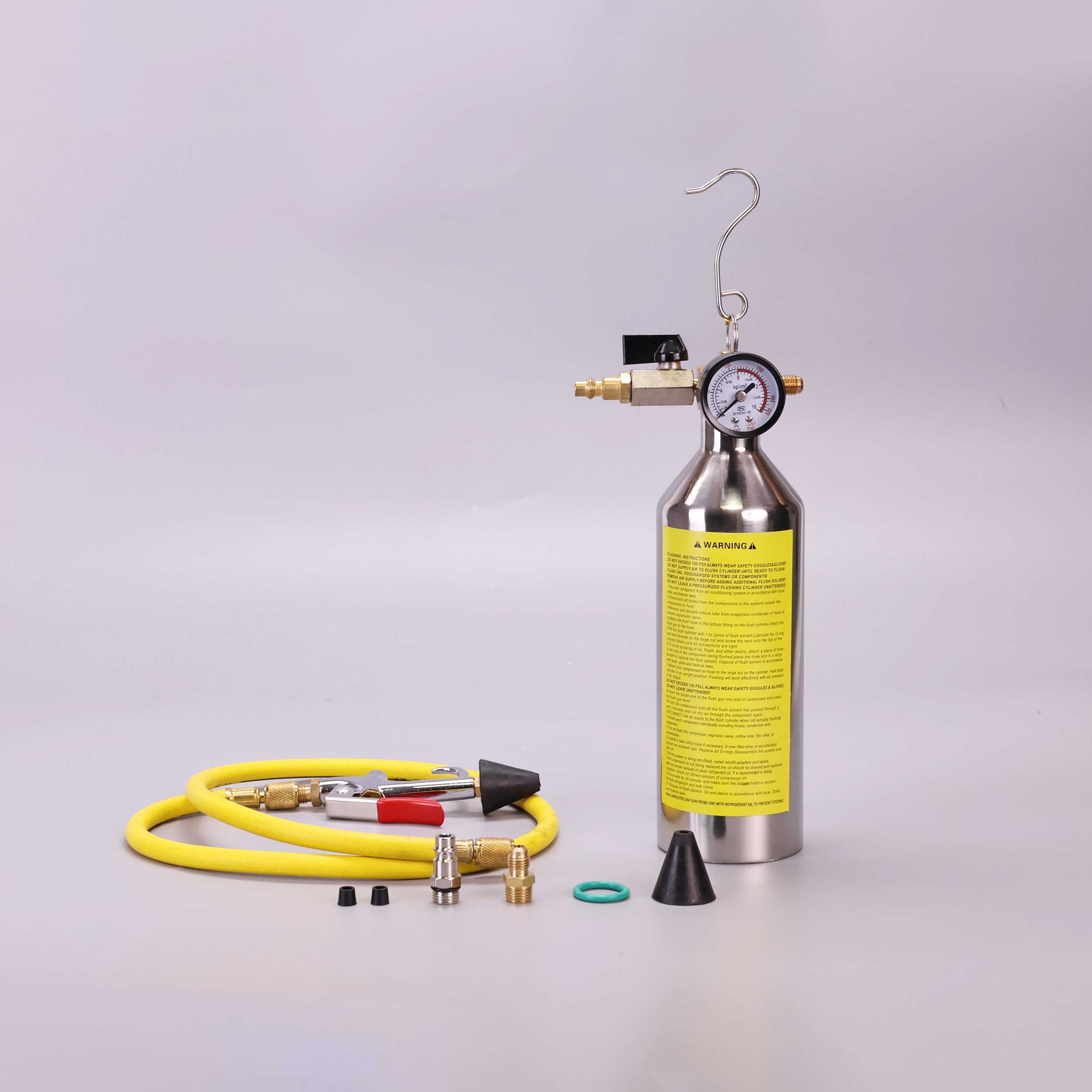 076 AC Flush Canister Gun Kit Portable A/C System Flush Clean Tool Set Air Conditioning Pipe Flush