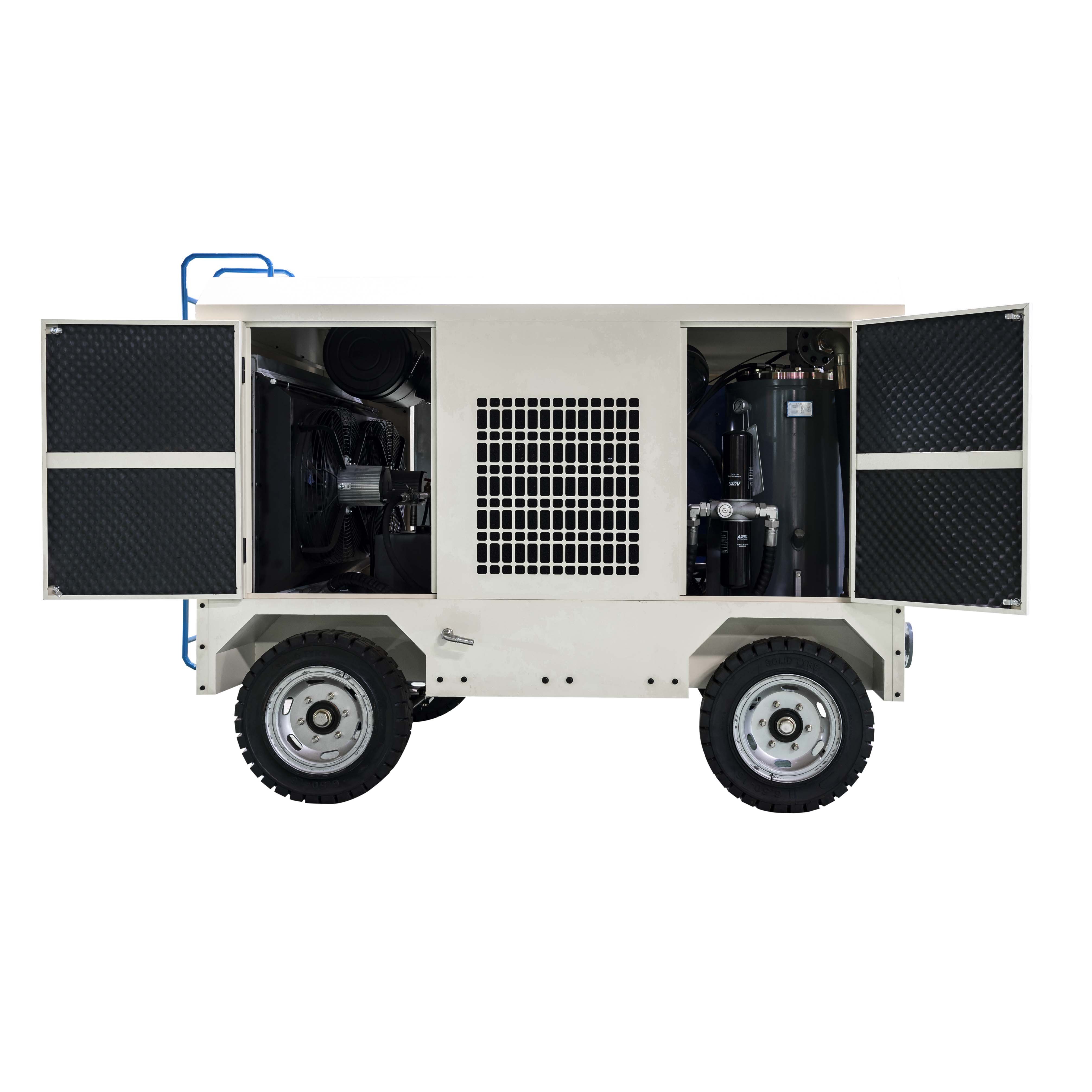 New Product 160kw 7bar Two Stage PM Energy Saving Electric Mobile Rotary Screw Air Compressor for Construction Projects