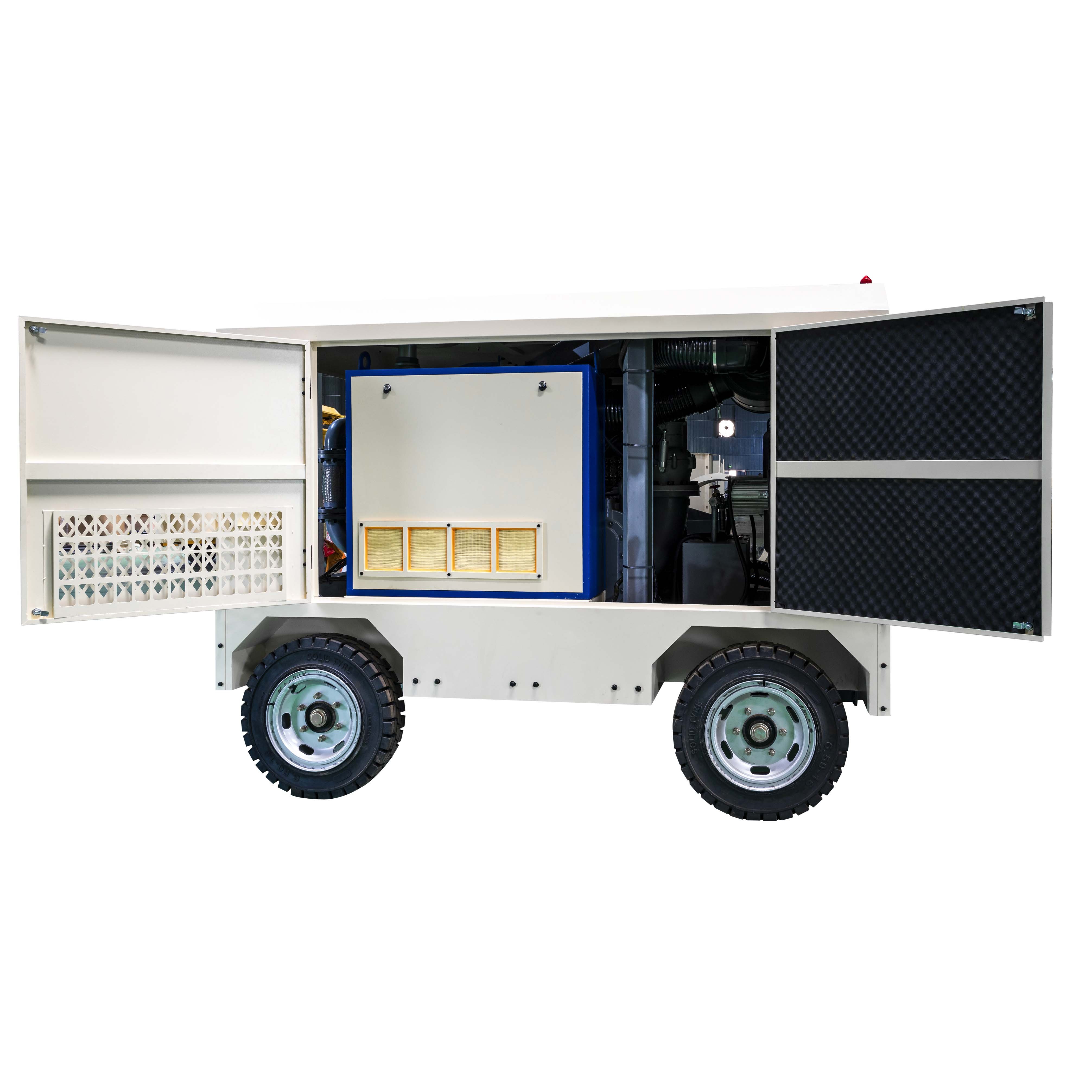 New Product 160kw 7bar Two Stage PM Energy Saving Electric Mobile Rotary Screw Air Compressor for Construction Projects