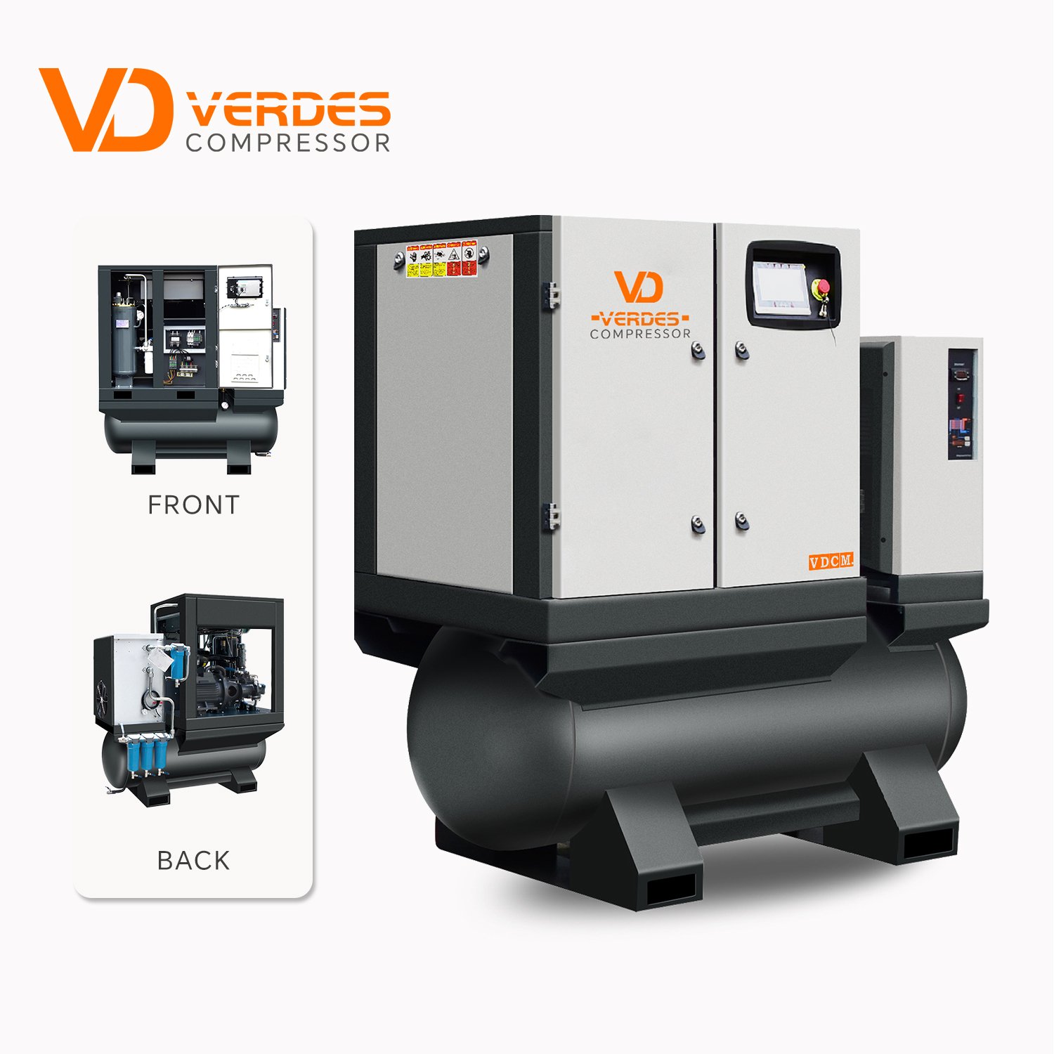VERDESAIR Outstanding 22kw 30hp Industrial Screw Type Compressor air for Laser Cutting Machine 2.2m3/min Small air Compressor