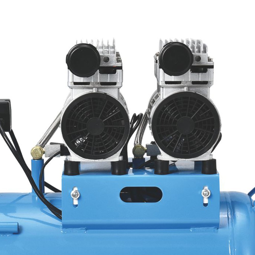 2 Cylinder Dental 50L 2hp Mobile Piston Oil Free Silent air Compressor