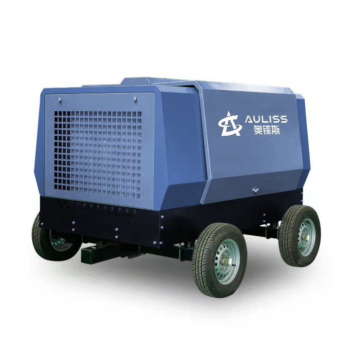 Auliss 3.7kw 5HP Full Feature Compact Built-in One Single Phase Rotary Screw Air Compressor With Tank Air Dryer and Filter