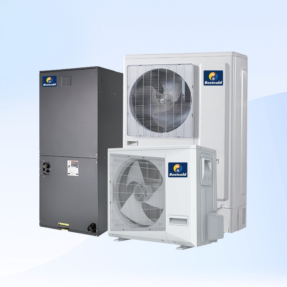 18 Seer 18000-60000 Btu Air Handler Top Discharge Condensing Unit 3 4 5 Ton R410a Vertical Type Air Handling Unit