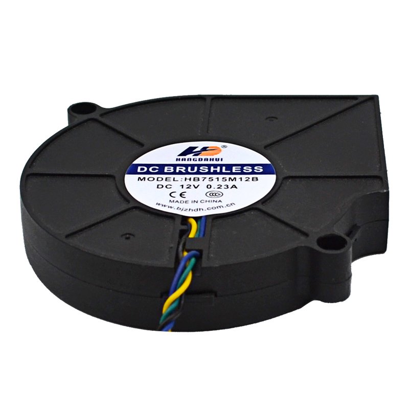 HDHFAN Factory High Temperature Resistance 7530 0.23A 5v 12v 24v 75x75x30 75mm Centrifugal Blower Fan