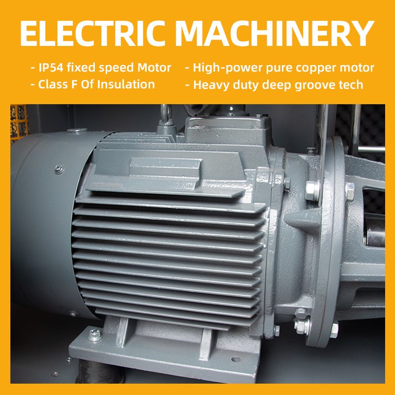 HANDE Industrial Air Compressor 7.5KW Low Noise Air Compressor 10HP Fixed Speed HD-7D5 Screw Air Compressor