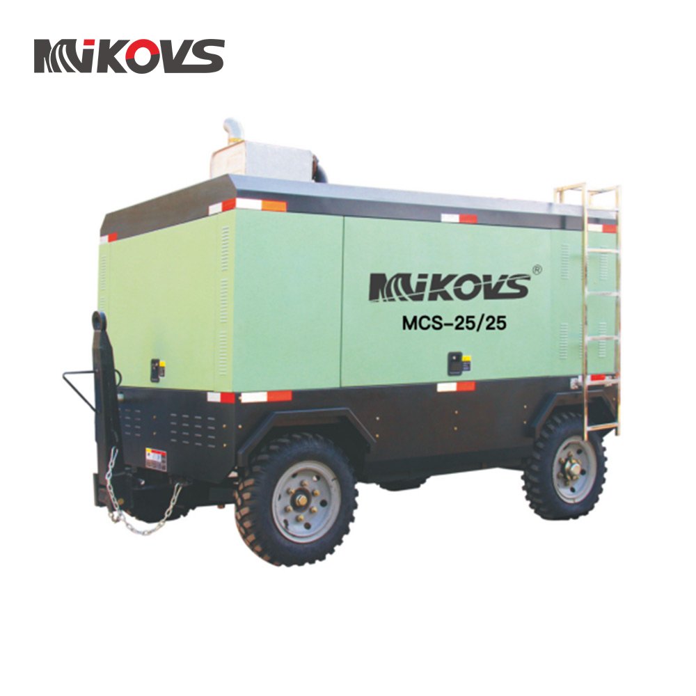 8 Bar High Pressure Air Compressor Portable Diesel Air Compressor Screw Drill Compressor for Industrial