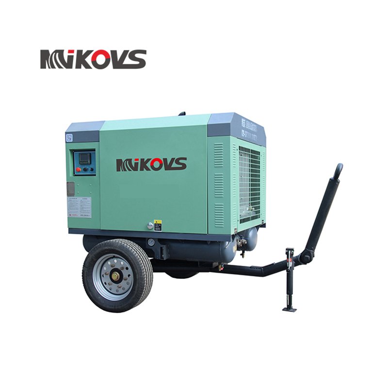 8 Bar High Pressure Air Compressor Portable Diesel Air Compressor Screw Drill Compressor for Industrial