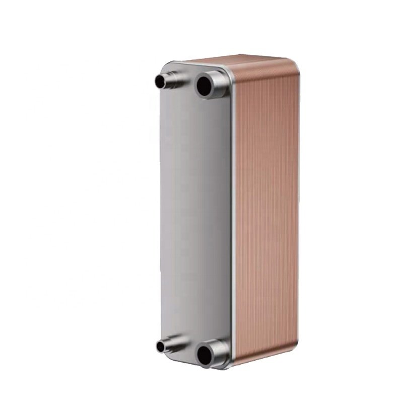 New SUS 304 316L Copper 45bar Customized 7.5m3/h Counter Flow Freon to Water Brazed Plate Heat Exchanger for Refrigeration