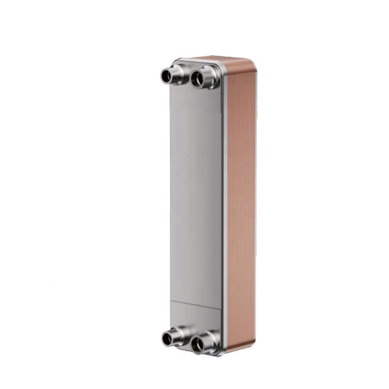 New SUS 304 316L Copper 45bar Customized 7.5m3/h Counter Flow Freon to Water Brazed Plate Heat Exchanger for Refrigeration
