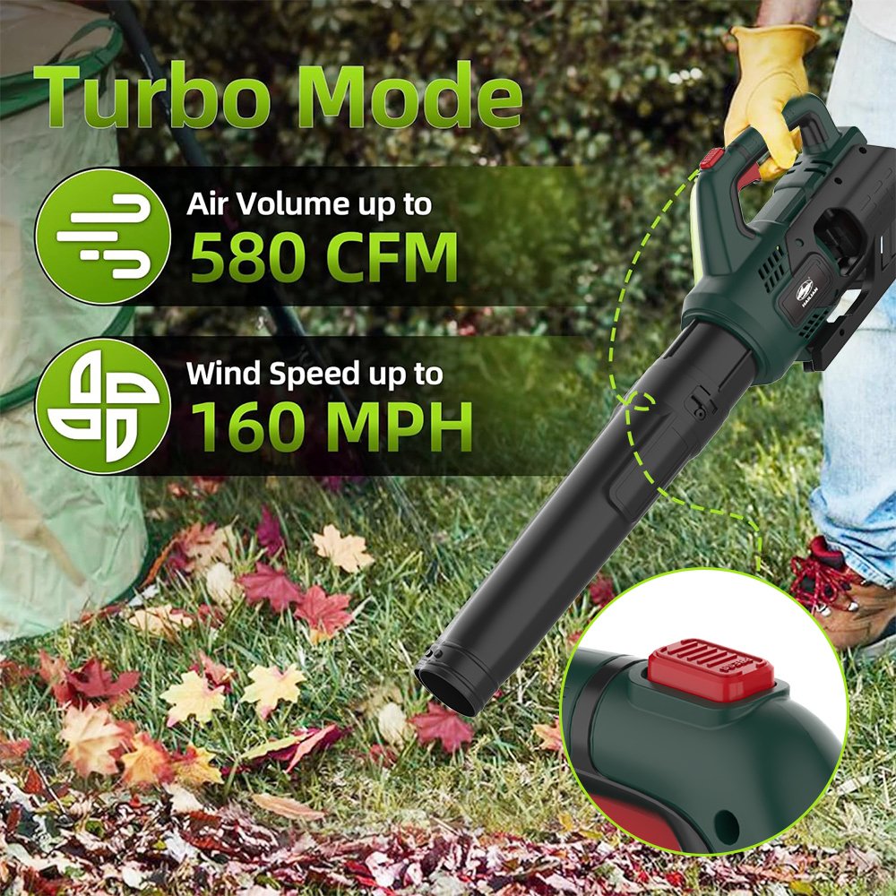 Hailian Hand-held 20v Professional Lithium Ion 8.0Ah Garden air Blade Cordless Electric Blower Cordless Jet Fan