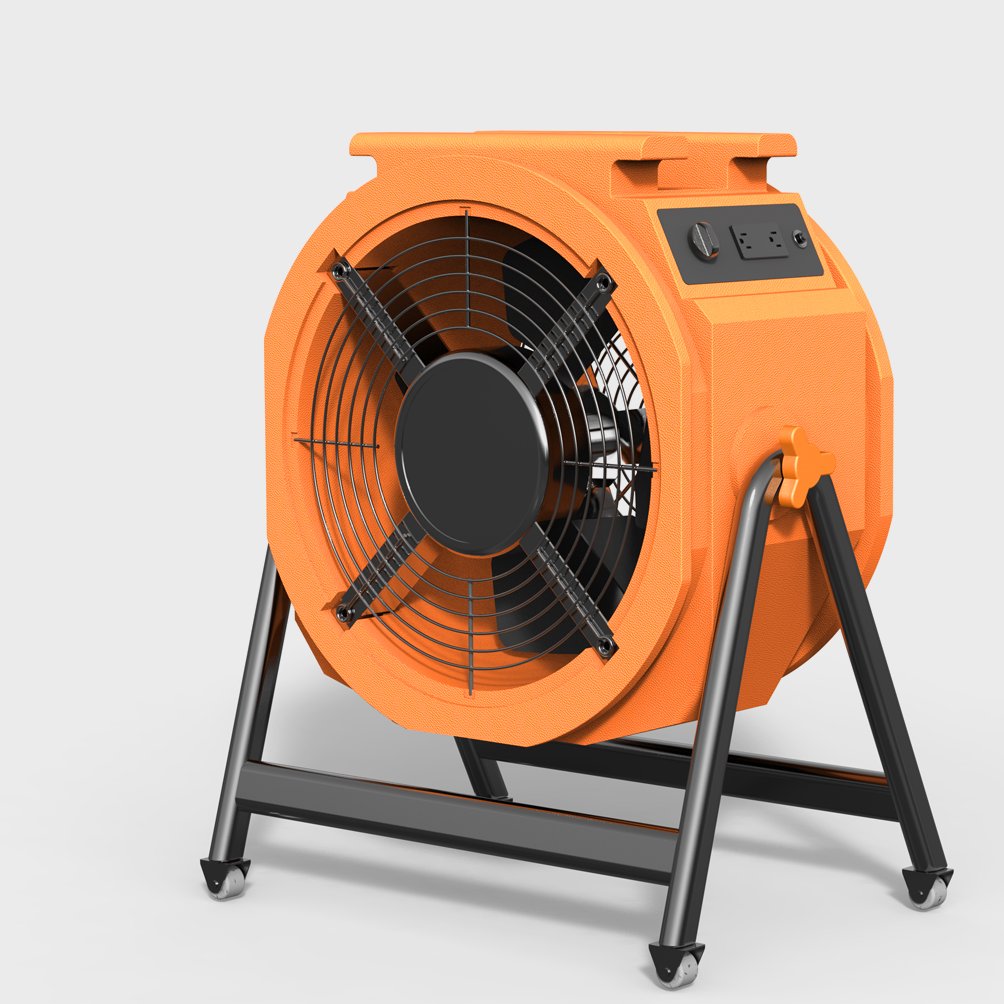 Portable High - Efficiency 220V Axial Flow Blower Smoke Exhaust and Water Damage Restoration