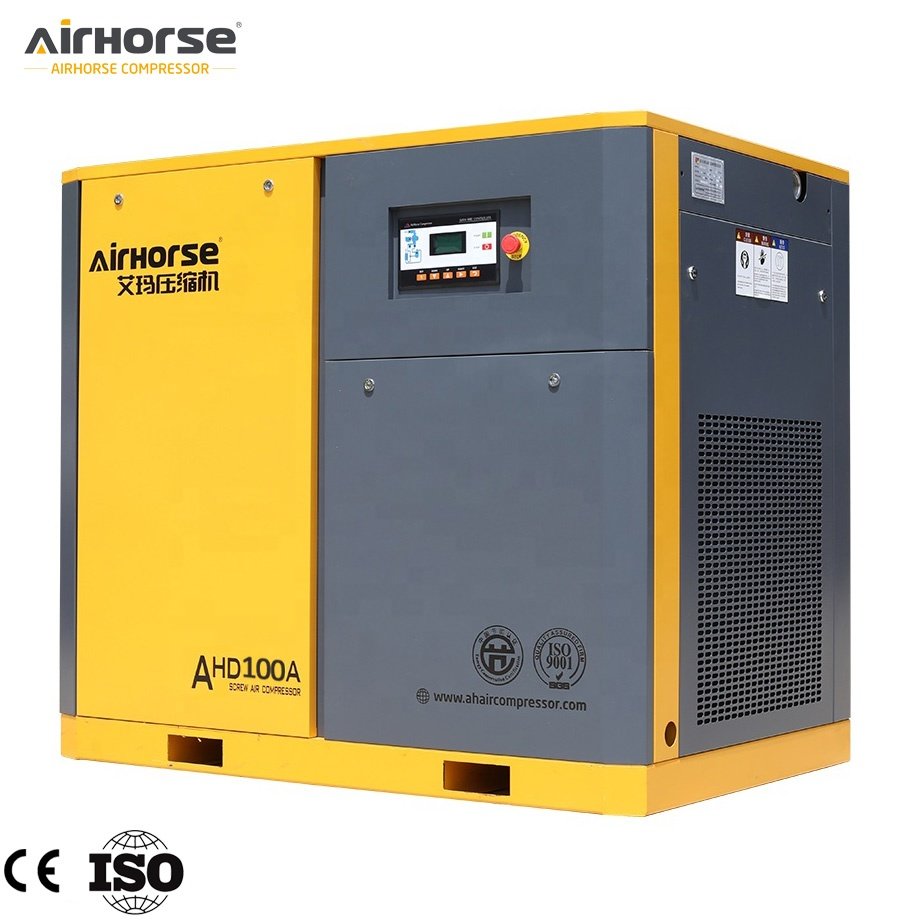AirHorse 10 M3/min 75kw/100hp 110 kw 10 bar Variable Speed Drive Rotary Screw Air Compressor With air Dryer air tank and Filter