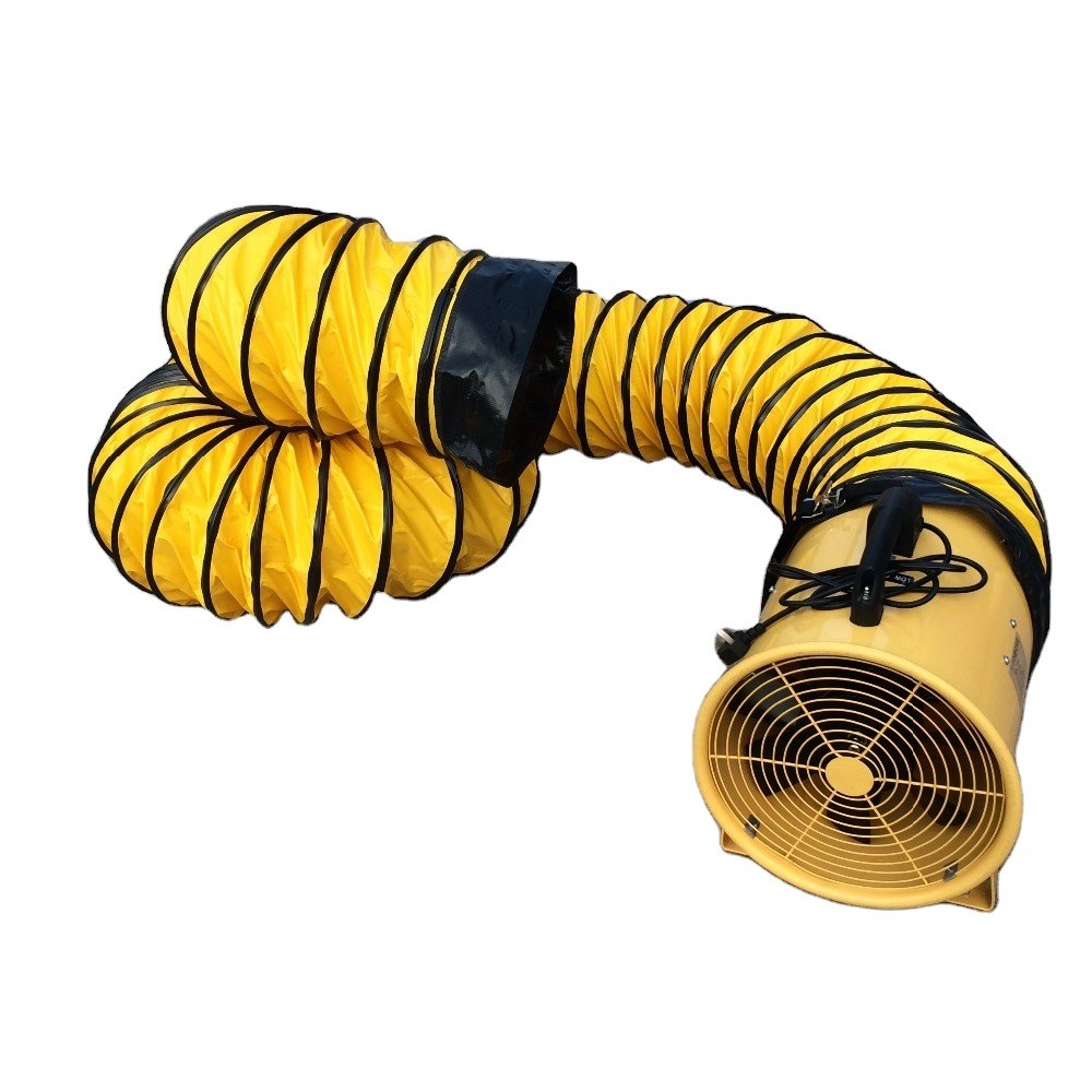 High Velocity Extraction Ventilation Air Mover Industrial Portable Air Blower Exhaust Fan with 5M 12 Inch Flexible Duct
