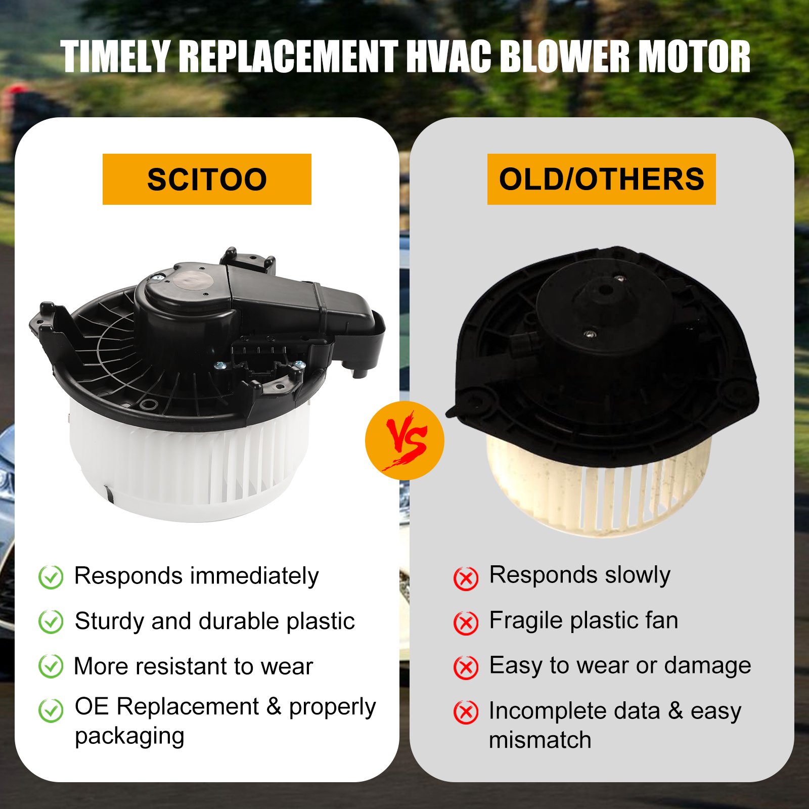 Front A/C AC Blower Motor Fan Assembly with Fan Cage Fitfor Toyota Camry 4Runner Dodge Lexus Heater Blower Motor Fan