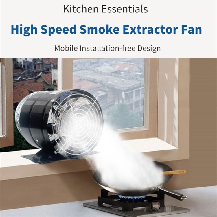 6/7/8/10/12 Inch Round Axial Flow Exhaust Fan with Base Oven Chimney Waterproof Ventilation Fan for Sale