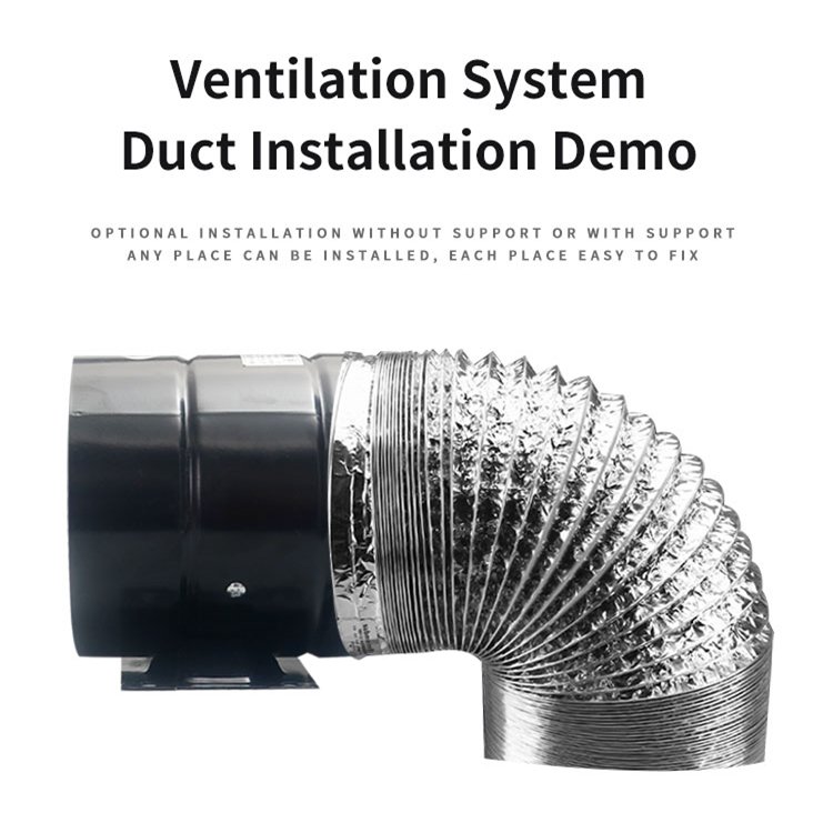 6/7/8/10/12 Inch Round Axial Flow Exhaust Fan with Base Oven Chimney Waterproof Ventilation Fan for Sale