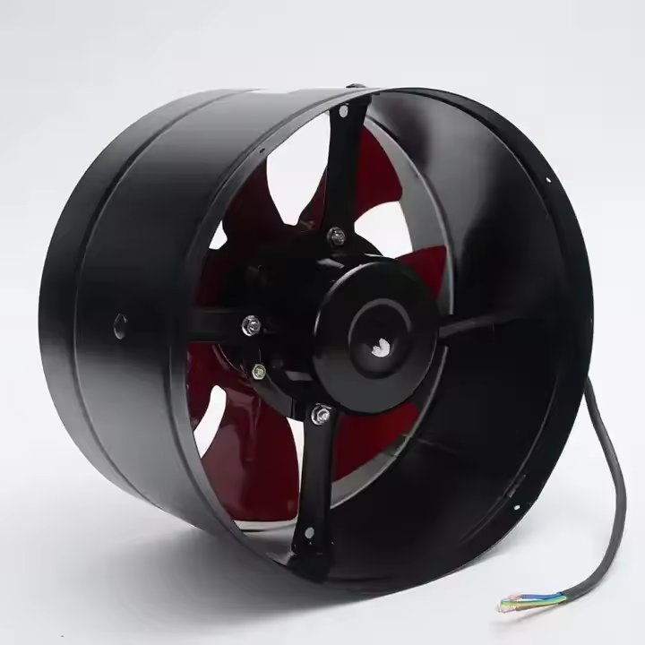 Ventilation Fan for Grow Tent Wall Air Heavy Duty Cylinder Axial Hose Fan Rounded Wall Mount Industrial Ventilation Exhaust Fan