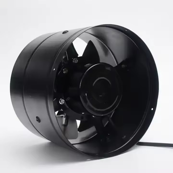 Ventilation Fan for Grow Tent Wall Air Heavy Duty Cylinder Axial Hose Fan Rounded Wall Mount Industrial Ventilation Exhaust Fan