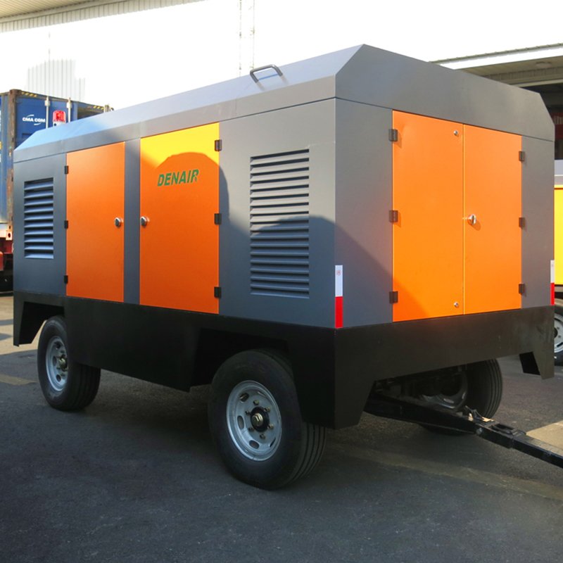 Portable Screw Air Compressor for Borehole Drilling 1000 Cfm 380 psi