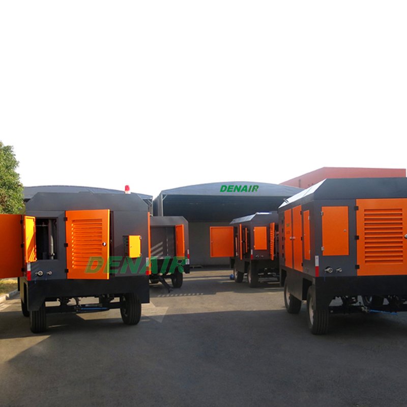 Portable Screw Air Compressor for Borehole Drilling 1000 Cfm 380 psi
