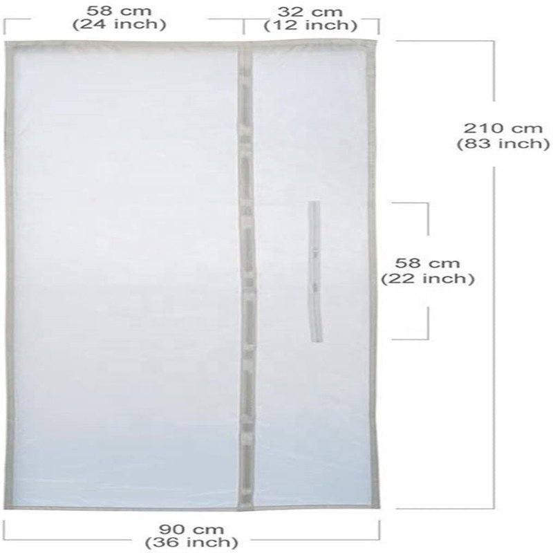 Factory Manufacture 90x210cm Soft Cloth Sealing Baffle Zipper Screen Door Seal for Mobile Air Conditioning