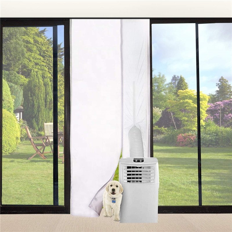 Factory Manufacture 90x210cm Soft Cloth Sealing Baffle Zipper Screen Door Seal for Mobile Air Conditioning