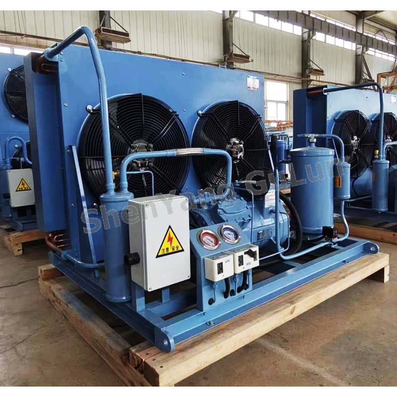 5HP Air-Cooled Piston Refrigeration Unit AP2LF005 Low Temperature Compressor Evaporator Condenser R22 Freezer Cooling
