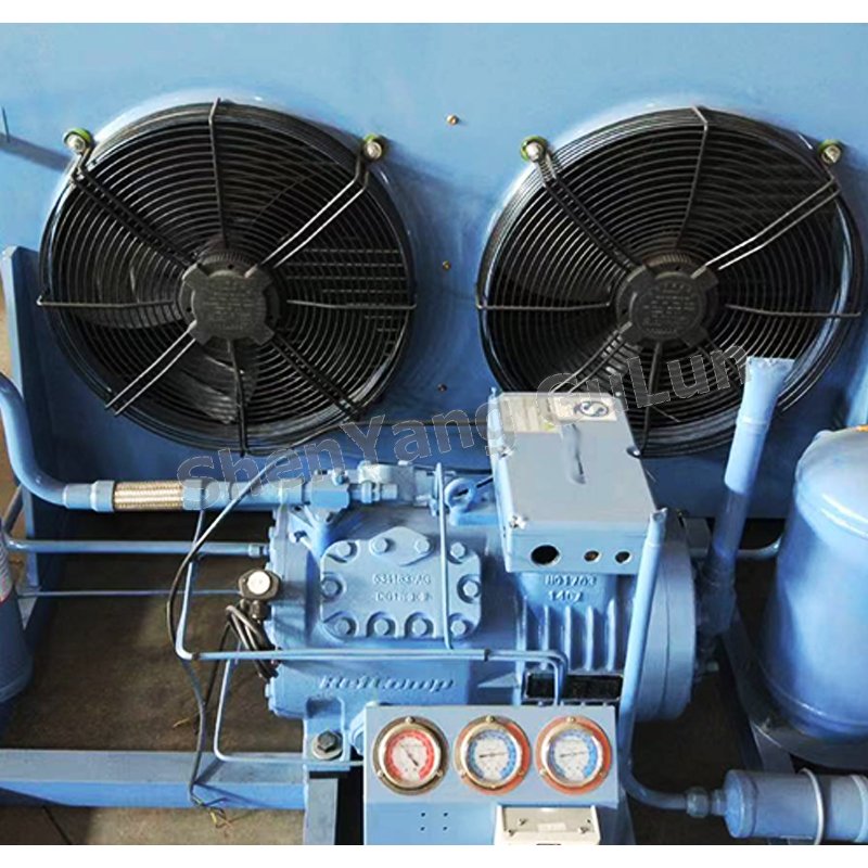 5HP Air-Cooled Piston Refrigeration Unit AP2LF005 Low Temperature Compressor Evaporator Condenser R22 Freezer Cooling