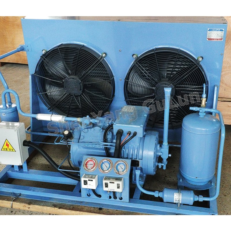 5HP Air-Cooled Piston Refrigeration Unit AP2LF005 Low Temperature Compressor Evaporator Condenser R22 Freezer Cooling